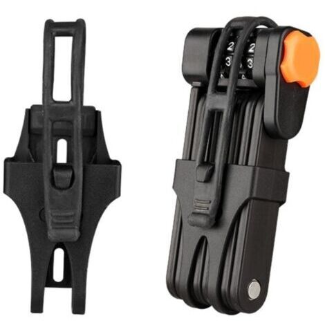 Candado plegable para bicicleta, combinación de 4 dígitos, protección antirrobo extra alta, acero endurecido, 85 cm de largo. Máxima protección antirrobo para todo tipo de bicicletas. (1/5)
