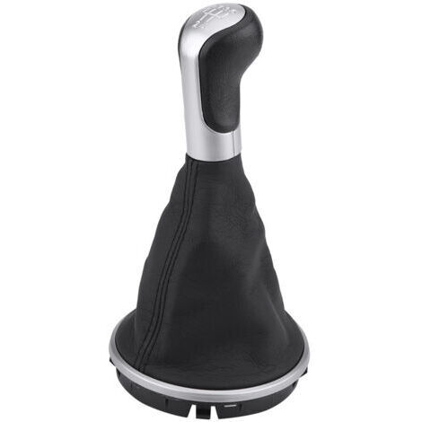 Kit de protección para la palanca de cambios, pomo de palanca de cambios de cuero PU 5J0711113F, perfectamente adaptado al coche. (1/5)