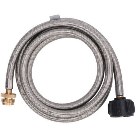 Adaptador de manguera de gas de acero inoxidable de 1,5 m, extensión de 0,5 a 9 kg para calentador de agua Buddy. (1/5)