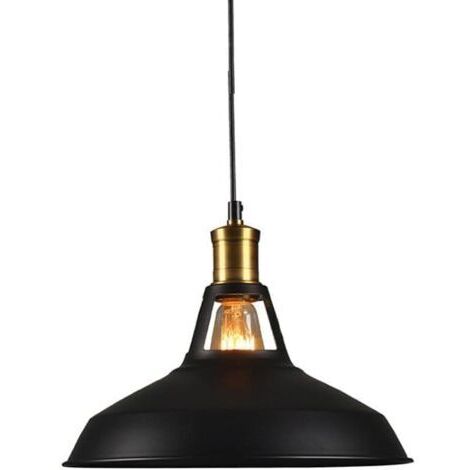Lámpara de araña de un solo cabezal (base de rosca E27) — Lámpara colgante de metal de estilo industrial, lámpara de techo — Decoración para sala de estar, comedor y bar (1/5)