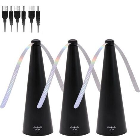 Ventilador antimoscas y antimosquitos de 3 piezas, repelente ecológico, sin insecticidas químicos. (1/4)