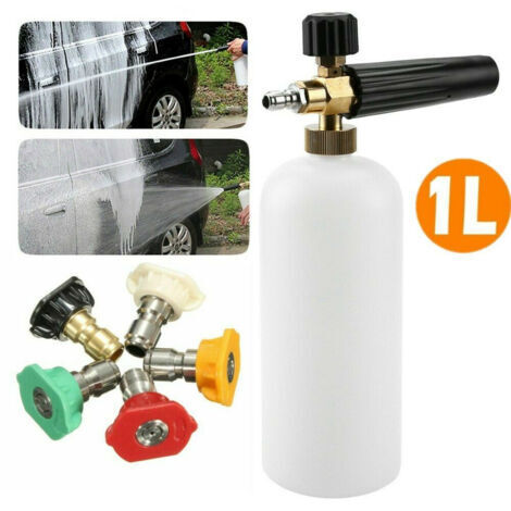 Pulverizador de burbujas de nieve, limpiador automático de alta presión, pulverizador de liberación rápida con conector de 1/4 de pulgada y 5 boquillas. (1/5)