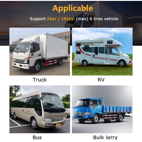 Sistema de monitoreo de presión de neumáticos alimentado por energía solar, sistema de monitoreo de vehículos de carga de seis ruedas para camiones, casas rodantes, autobuses y camiones cisterna. (1/5)