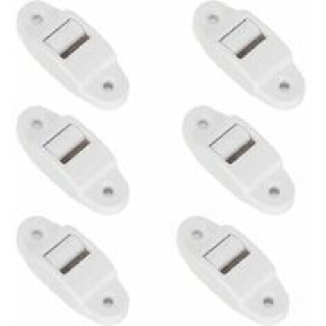 Juego de 6 piezas de guías para correas de mini persianas enrollables con junta de cepillo y polea guía para correas de hasta 14 mm de ancho, espaciado entre orificios de 40 mm, correa para persianas (1/5)