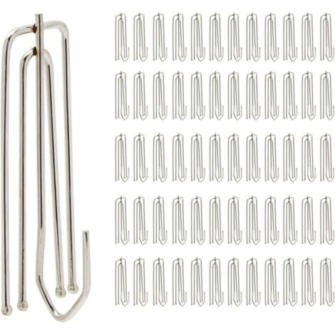 Paquete de 60 ganchos plisados de acero inoxidable 304 con 4 puntas. (1/4)