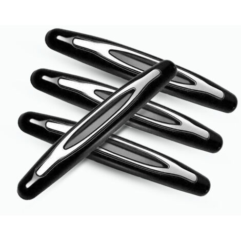 Protector de borde de puerta, 4 piezas, embellecedores de protección para parachoques de coche, tiras anticolisión para protección de parachoques de puertas delanteras y traseras (negro) (1/4)