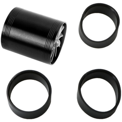Turbocompresor para coche con turbinas de ventilador de admisión doble, sobrealimentador, ahorrador de combustible (negro). (1/4)