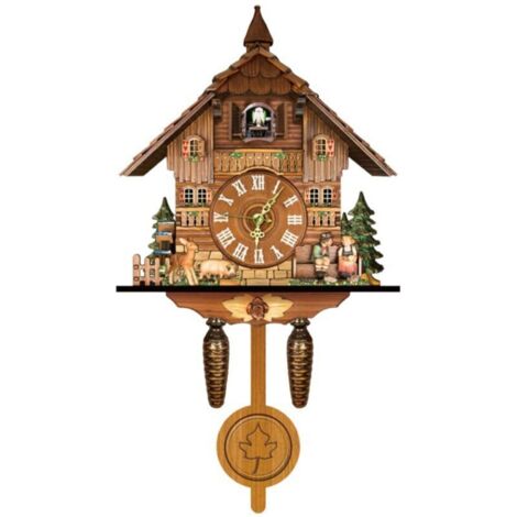 Reloj de pared de cuco estilo bosque retro para sala de estar, despertador, reloj infantil, decoración.