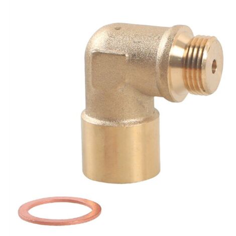 Extensión de sensor de oxígeno de 90 grados M18 x 1.5, espaciador de latón, conector adaptador O2, piezas de automoción