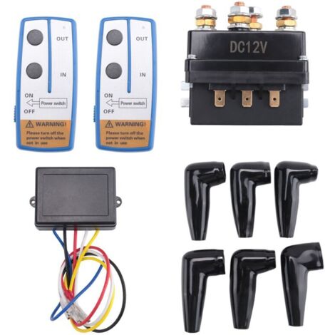 Kit de relé solenoide para cabrestante de 12 V y 500 A para camiones, vehículos todo terreno y de 5500 a 12 000 lb. (1/4)