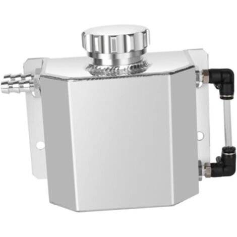 Lata de aceite de aluminio de 1 litro para vehículos, depósito de ventilación de aceite, drenaje de aceite (1/4)
