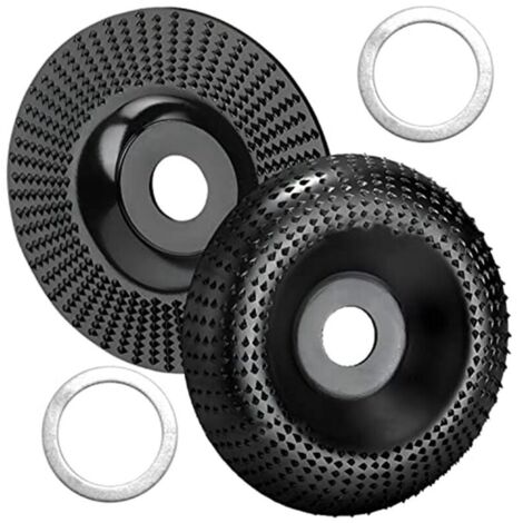 Juego de 2 discos abrasivos para madera para amoladora angular de 125 mm, tallado de madera, cortadora de disco (1/4)