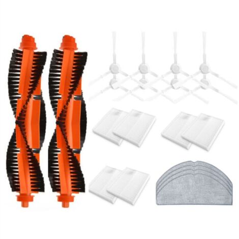 20 piezas de repuesto para aspiradoras robot E10, E12 y B112: accesorios, cepillo lateral principal, filtro y paño de limpieza. (1/4)
