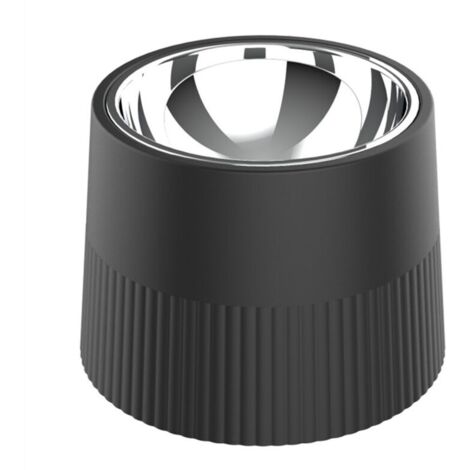 Comedero elevado para perros, con cuencos extraíbles de acero inoxidable para comida y agua, antideslizante, color negro.