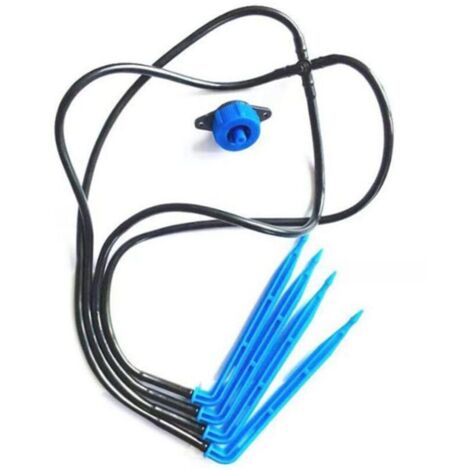 Kit de riego SHINING HOUSE de 10 piezas, kit para plantas de exterior, manguera de riego, kit de riego para manguera, estaca de riego, riego por goteo, 50 cm (1/4)