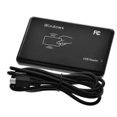 Lector RFID USB de 125 kHz EM4100 ID para tarjetas inteligentes sin contacto TK4100. Compatible con sistemas Windows.