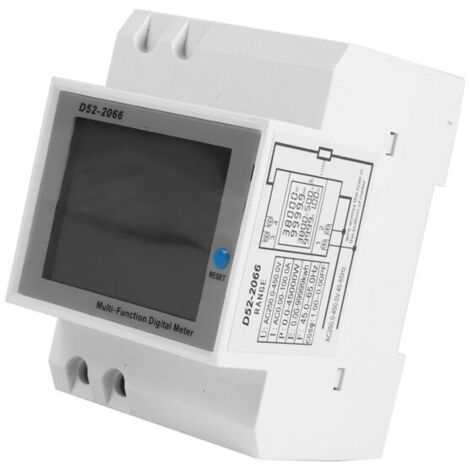 Monitor de CA para riel DIN 6 en 1 250-450 V 100 A Voltaje Corriente Factor de Potencia (1/4)