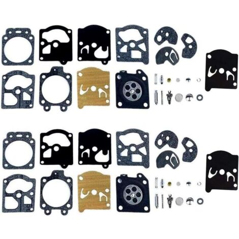 Kit de reparación de carburador con junta de diafragma compatible con Walbro K10-WAT WA y WT Series STI-HL Husqvarna Poulan McCulloch Echo (2 juegos) (1/4)
