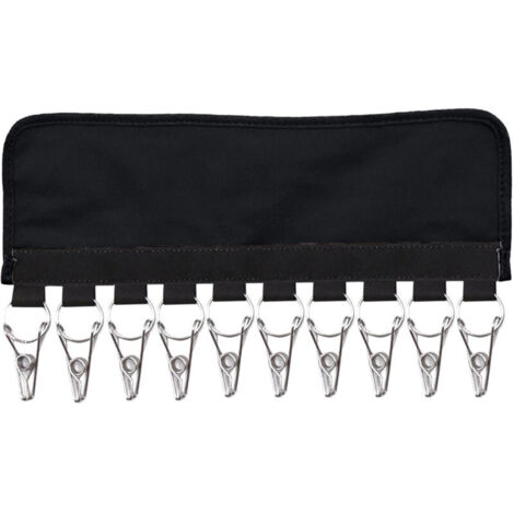 Soporte para gorras, organizador de gorras, organizador de gorras de pared, perchas para gorras, estante de almacenamiento para béisbol, para sombreros y bufandas, 10 clips (negro) (1/4)