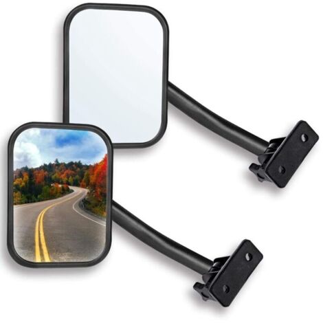 Espejos laterales rectangulares para vehículos todoterreno TJ JK, juego de 2 (1/4)