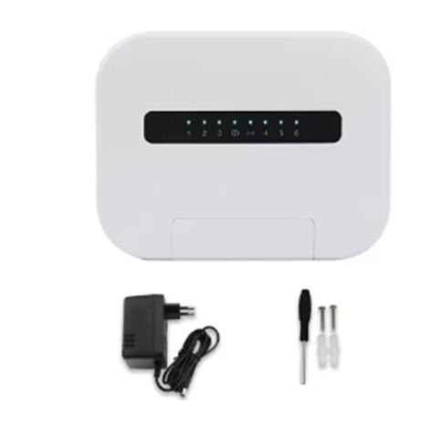 Controlador de riego inteligente WiFi de 6 estaciones Tuya, sistema de riego remoto vía teléfono para enchufe europeo A (1/4)