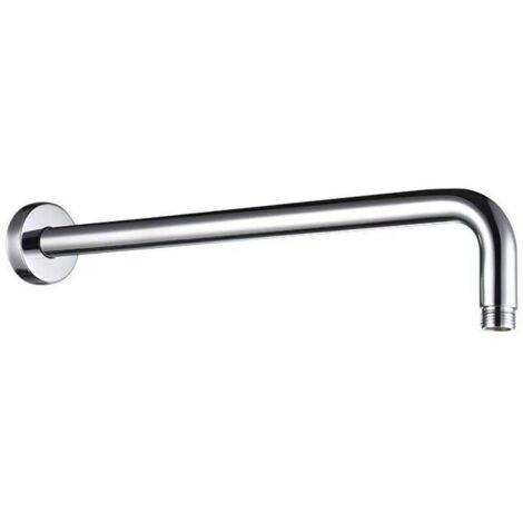 Brazo de ducha redondo en forma de J de acero inoxidable con función antical (40 cm) (1/4)