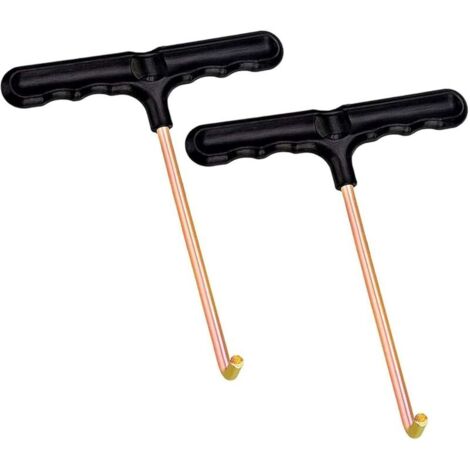 Herramientas para extraer muelles de trampolín, gancho en T de metal, accesorio para trampolín y tienda de campaña, herramienta manual universal, herramienta para extraer muelles de trampolín, color n (1/4)