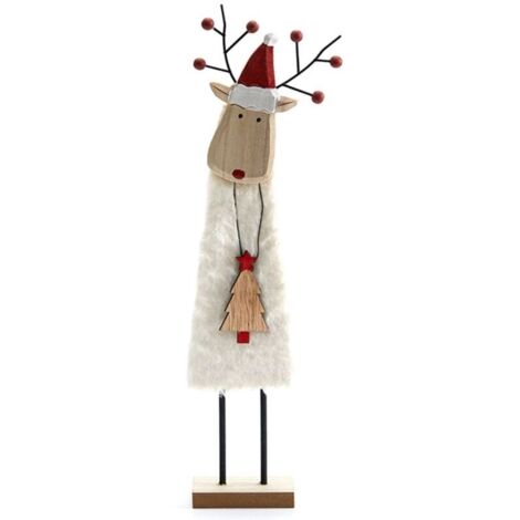 Nuevo adorno navideño nórdico de fieltro de madera y lana para el Día del Padre, árbol de Navidad, escritorio G (1/4)