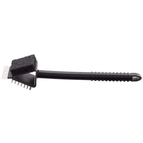 cepillo para barbacoa, productos de limpieza para barbacoa: cepillo de limpieza para barbacoa, almohadilla de fregado, cepillo para parrilla de barbacoa 3 en 1 (1/4)