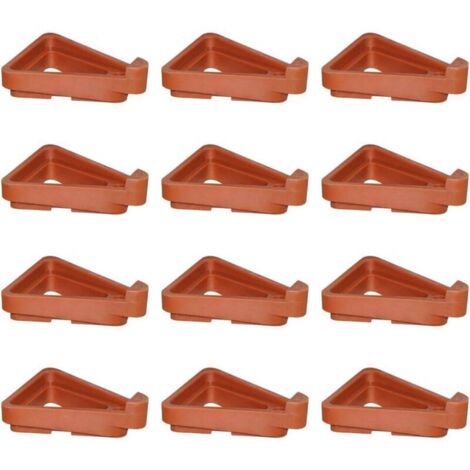 Patas triangulares para macetas, 12 piezas, patas invisibles para macetas, patas de plástico para macetas, extremos para macetas, aptas para plantas de interior y exterior.