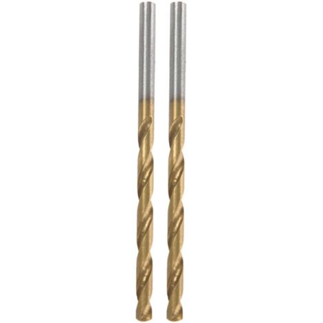 Juego de 100 brocas de acero de alta velocidad con recubrimiento de titanio, 1/1,5/2/2,5/3 mm (1/4)