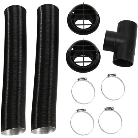 Juego de abrazaderas en T de 60 mm para conducto de manguera de calefacción de coche y salida de aire caliente para estacionamiento. (1/4)