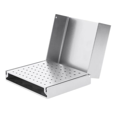 Caja de almacenamiento de fresas de aleación de aluminio de 76 orificios, esterilizador de autoclave, color plata. (1/4)