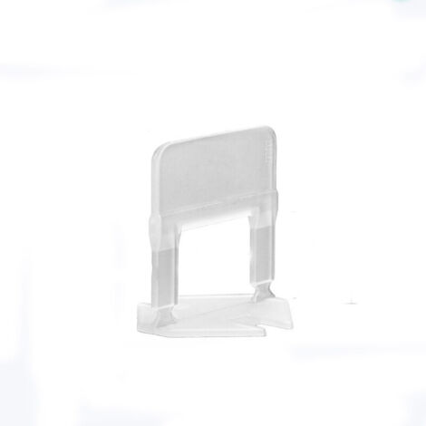 Paquete de 100 tiras niveladoras transparentes para facilitar la colocación de baldosas de 2 mm. (1/4)