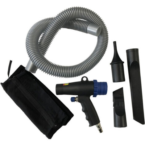 Kit de aspiradora neumática para pistola sopladora de aire - Pistola sopladora/aspiradora de doble función, pistola sopladora/aspiradora de succión de aire, incluye bolsas (1/4)