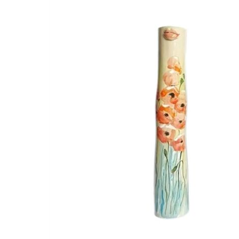 Jarrón decorativo con forma de rostro de niña, maceta, soporte para plantas artificiales A (1/4)