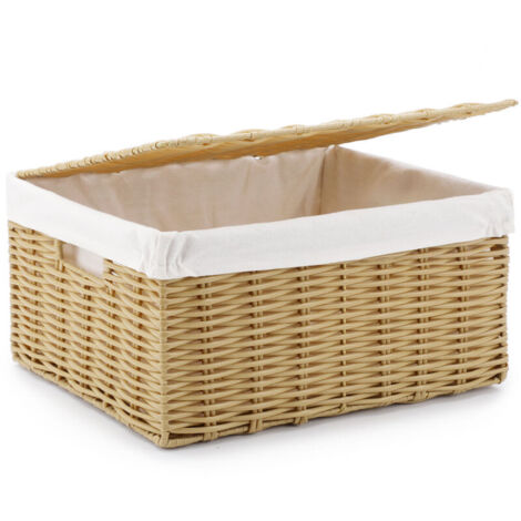 Cesto de ropa tejido a mano, cesto de ropa sucia de ratán sintético, con tapa y asas, plegable, bolsa interior extraíble, color madera. (1/4)