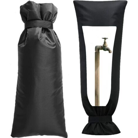 63 cm x 33 cm - Protección térmica para grifo de jardín - Cubierta protectora para grifo exterior - Reforzado - Resistente al invierno (1/4)