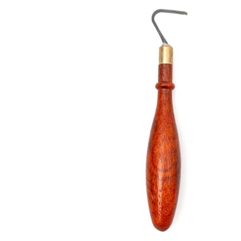 Herramientas de reparación de cerámica: Espátula anular texturizada de acero de tungsteno para escultura cerámica DIY, textura raspada, forma de L. (1/4)