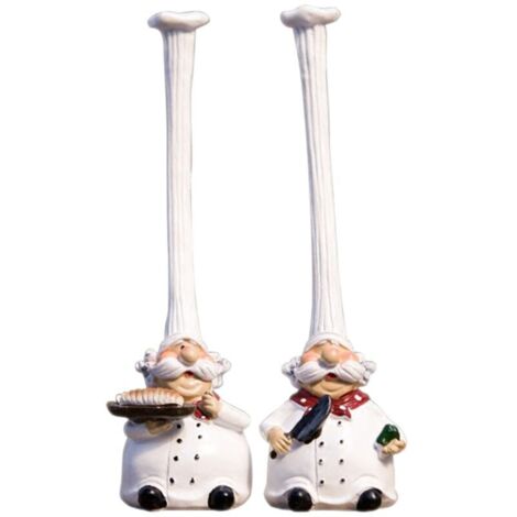 par de gorros de chef retro, estilo pueblo americano, decoración de plástico para cafetería, restaurante, cocina y hogar. (1/4)