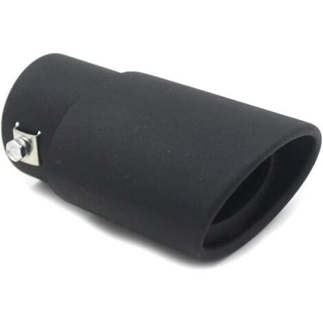 Embellecedor de escape, tubos de escape para coche, punta de escape de acero inoxidable para coche (recta, color negro arena) (1/4)