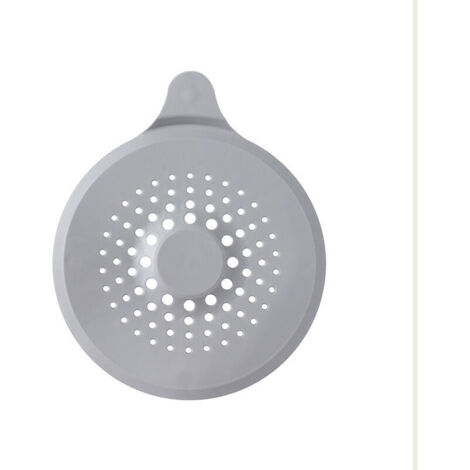 Tapa de desagüe de silicona gris de 4 piezas con mango tipo A (14,5-17 cm), colador de fregadero con ventosa, tapa de desagüe para bañera, protector de tapa de desagüe para fregadero (1/4)