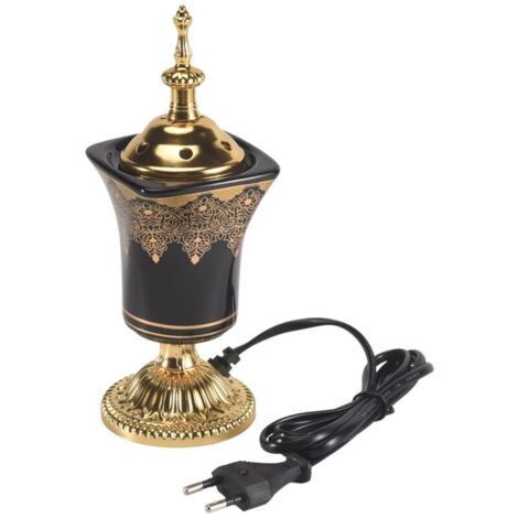 Quemador de incienso eléctrico vintage para el hogar, la oficina, yoga, spa y uso decorativo. Enchufe europeo. (1/4)