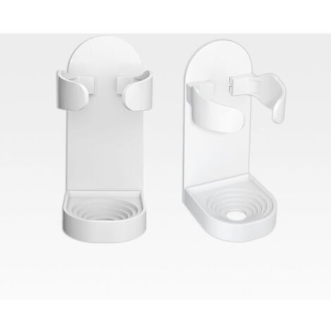 Soporte para cepillo de dientes eléctrico de 2 piezas, soporte autoadhesivo para pasta de dientes, organizador de baño universal para montaje en pared (blanco) (1/4)