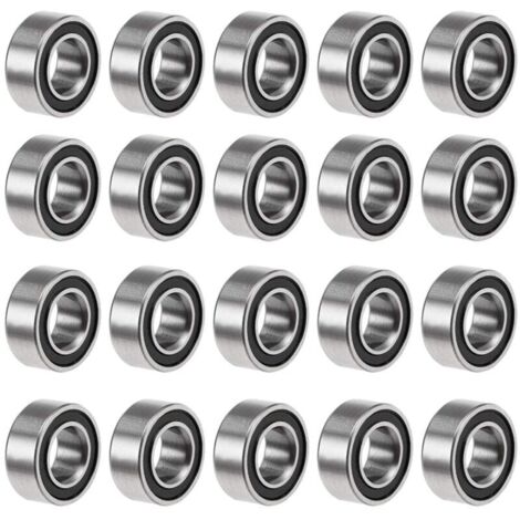 20 piezas MR105 - 5x10x4 mm Rodamientos de bolas de acero con doble blindaje, rodamientos miniatura, color negro (1/4)
