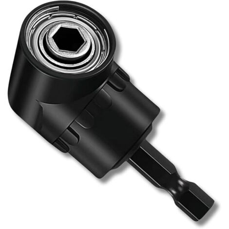 Adaptador para destornillador de 105°, soporte para brocas de ángulo recto, destornillador angular, soporte multifuncional para brocas angulares con soporte magnético de 1/4", adaptador de brocas para (1/4)