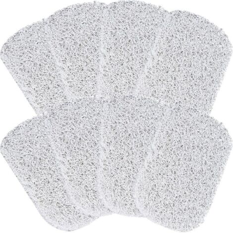Juego de 8 almohadillas blancas para jabón, soportes para jabón de ducha, jabonera autodrenante, almohadillas elevadoras de jabón para ducha, cocina y baño. (1/4)