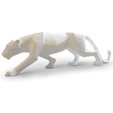 Escultura de pantera, estatua geométrica de leopardo moderno, adornos de resina con forma de animal, decoración para sala de estar, hogar, dormitorio y biblioteca.