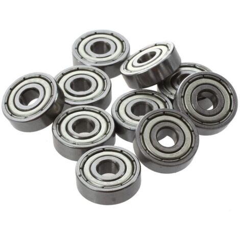 SODIAL(R) 10 unidades 625ZZ Rodamiento radial de bolas de ranura profunda blindado de 5 mm x 16 mm (1/4)
