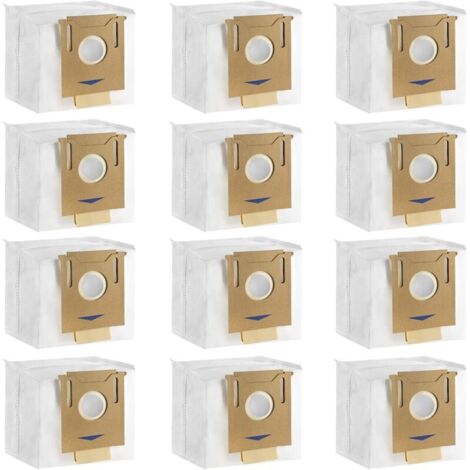 Paquete de 12 bolsas para aspiradora ECOVACS DEEBOT N8+ N8 Pro+ N8 Pro Plus T8 T8+ T8 AIVI T8 AIVI+ T8 MAX T9+ DX93 DDX96 Yeedi Vac Station Repuestos Accesorios (1/4)
